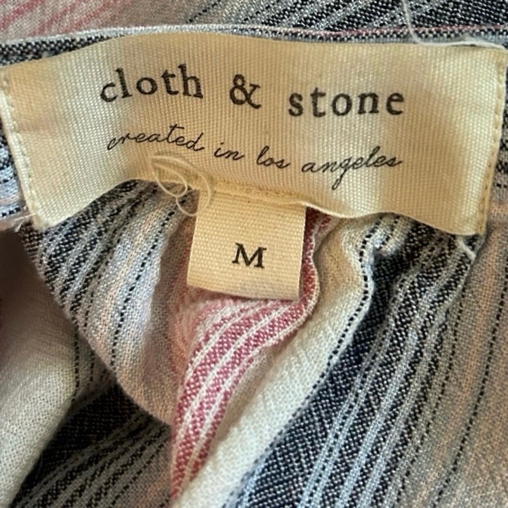 Women's Cloth & Stone Anthropologie Linen Sleeveless Shirt Dress Size Medium - Picture 6 of 7